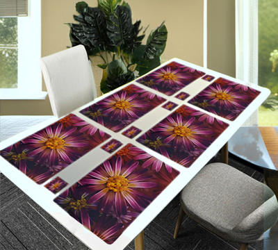 REVEXO Rectangular Pack of 6 Table Placemat(Multicolor, PVC)