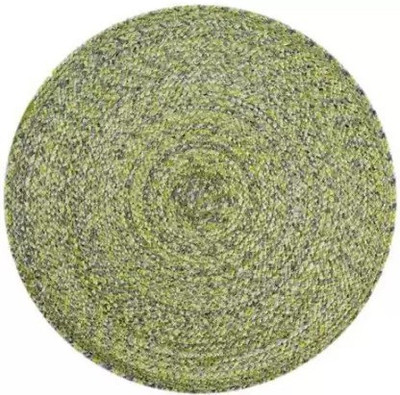 BIZOLO Round Pack of 1 Table Placemat(Green, Polyester)