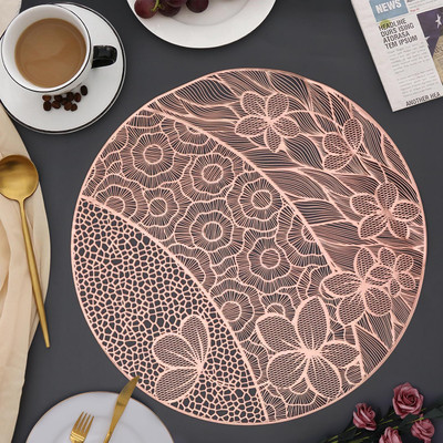 Flipkart SmartBuy Round Pack of 2 Table Placemat(Brown, PVC)