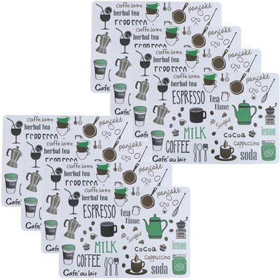 pepplo Rectangular Pack of 8 Table Placemat(Green, Plastic)
