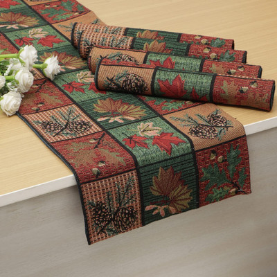 HOKiPO Rectangular Pack of 5 Table Placemat(Multicolor, Cotton)
