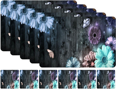 TORODINEART Rectangular Pack of 6 Table Placemat(Multicolor, Plastic)