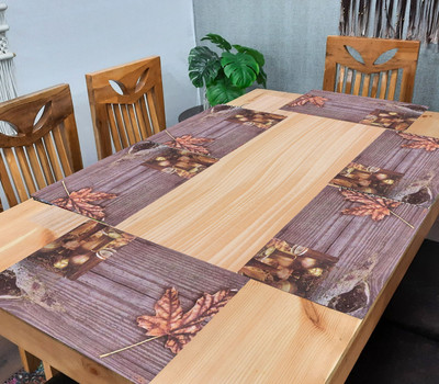 Creadcraft Rectangular Pack of 12 Table Placemat(Beige, Brown, PVC)