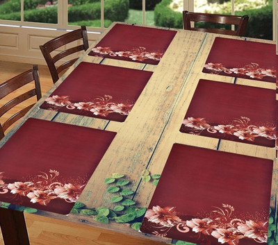 Flipkart SmartBuy Rectangular Pack of 6 Table Placemat(Brown, PVC)