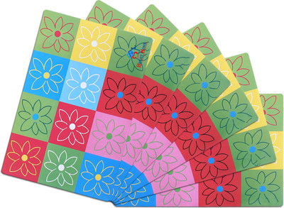 Heart Home Rectangular Pack of 6 Table Placemat(Multicolor, PVC)
