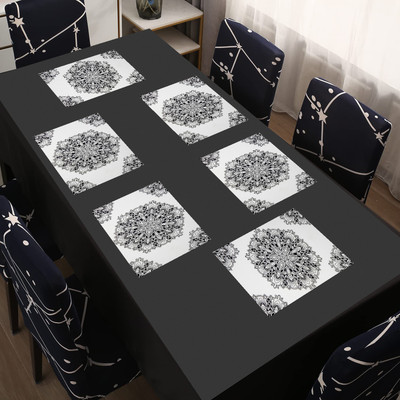 SANRAKSSHAN Rectangular Pack of 6 Table Placemat(Multicolor, PVC)