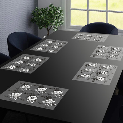 Dakshya Industries Rectangular Pack of 6 Table Placemat(Multicolor, PVC)