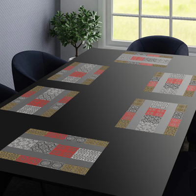 Dakshya Industries Rectangular Pack of 6 Table Placemat(Multicolor, PVC)