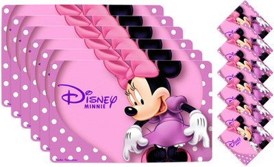 KUBER INDUSTRIES Rectangular Pack of 12 Table Placemat(Pink, PVC)