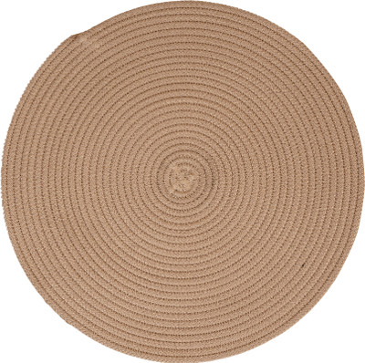Sui Dhagga Round Pack of 4 Table Placemat(Brown, Polyester)