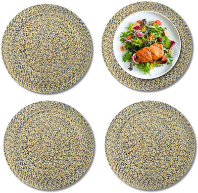 LADLI JEE Round Pack of 4 Table Placemat(Multicolor, Polyester)