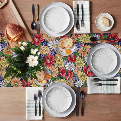 PRAKARTIK Rectangular Pack of 1 Table Placemat(Green, Red, Cotton)