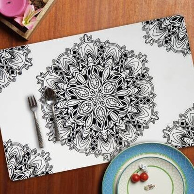 SANRAKSSHAN Rectangular Pack of 6 Table Placemat(Multicolor, PVC)