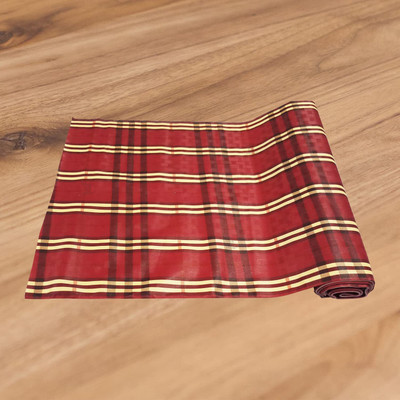E-Retailer Rectangular Pack of 1 Table Placemat(Red, PVC)