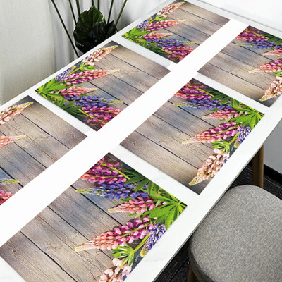 Creadcraft Rectangular Pack of 6 Table Placemat(Multicolor, PVC)