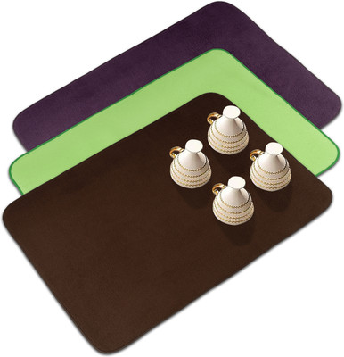 KUBER INDUSTRIES Rectangular Pack of 3 Table Placemat(Multicolor, Microfibre)