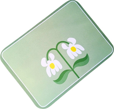Freshfinds Rectangular Pack of 1 Table Placemat(Green, Rubber)