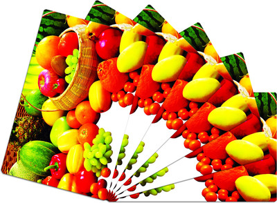 KUBER INDUSTRIES Rectangular Pack of 6 Table Placemat(Multicolor, PVC)