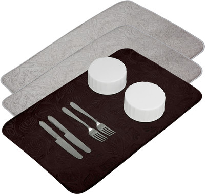 KUBER INDUSTRIES Rectangular Pack of 3 Table Placemat(Multicolor, Microfibre)