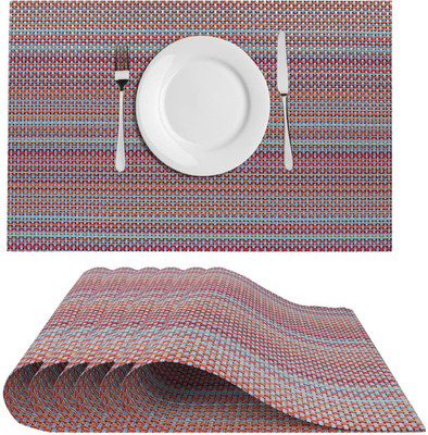 DPA Collection Rectangular Pack of 6 Table Placemat(Purple, PVC)