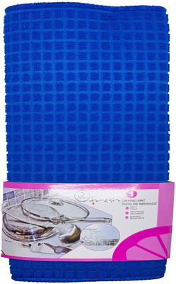 EVOHOUSE Rectangular Pack of 1 Table Placemat(Blue, Microfibre)