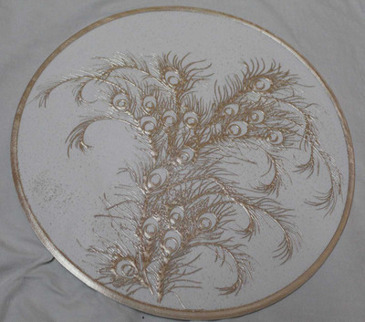 Kritvi Round Pack of 2 Table Placemat(Gold, PVC)