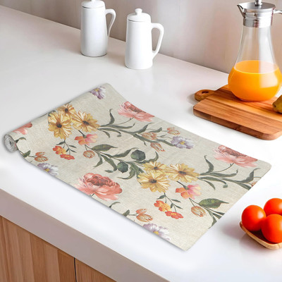 Dakshya Industries Rectangular Pack of 1 Table Placemat(Grey, PVC)
