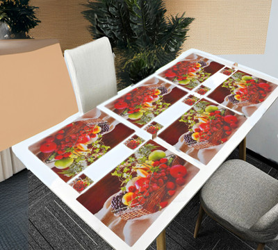 REVEXO Rectangular Pack of 6 Table Placemat(Multicolor, PVC)