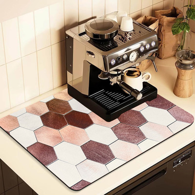 dezotring Rectangular Pack of 1 Table Placemat(Maroon, Rubber)