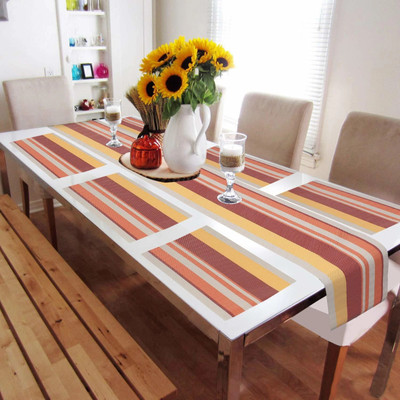 HOKiPO Rectangular Pack of 7 Table Placemat(Multicolor, PVC)