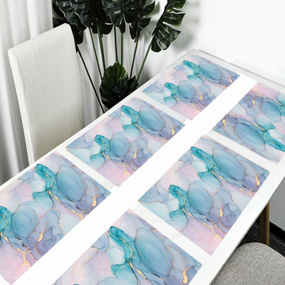 REVEXO Rectangular Pack of 6 Table Placemat(Multicolor, PVC)