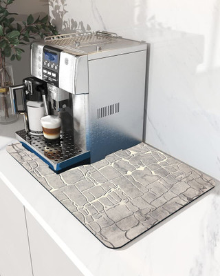 crownsmill Rectangular Pack of 1 Table Placemat(Silver, Rubber)