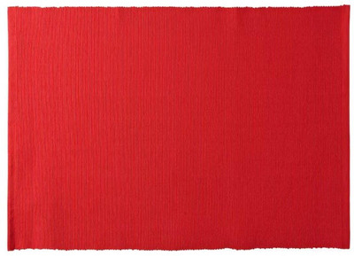 IKEA Rectangular Pack of 1 Table Placemat(Red, Cotton)