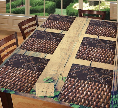 REVEXO Rectangular Pack of 6 Table Placemat(Multicolor, PVC)