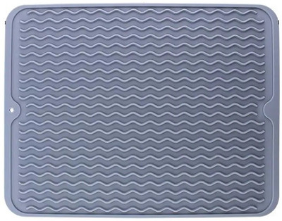 MobFest Rectangular Pack of 1 Table Placemat(Grey, Silicone)