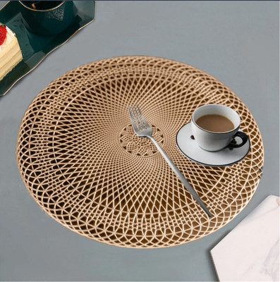 Flipkart SmartBuy Round Pack of 2 Table Placemat(Brown, PVC)