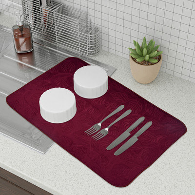 Heart Home Rectangular Pack of 3 Table Placemat(Multicolor, Microfibre)