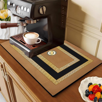 GRISHVA Rectangular Pack of 1 Table Placemat(Brown, Rubber)