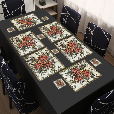 SANRAKSSHAN Rectangular Pack of 6 Table Placemat(Multicolor, PVC)