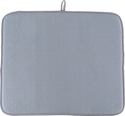 Primeway Rectangular Pack of 1 Table Placemat(Grey, Polyester, Microfibre)