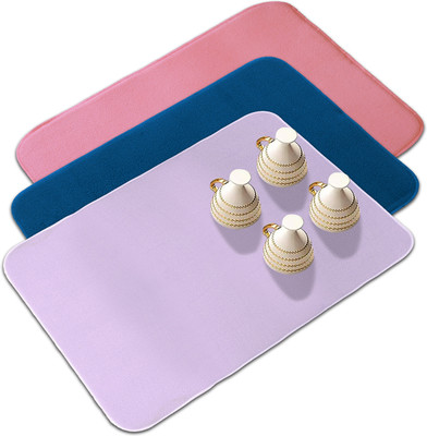 KUBER INDUSTRIES Rectangular Pack of 3 Table Placemat(Multicolor, Microfibre)