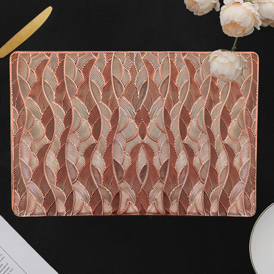 DPA Collection Rectangular Pack of 2 Table Placemat(Brown, PVC)