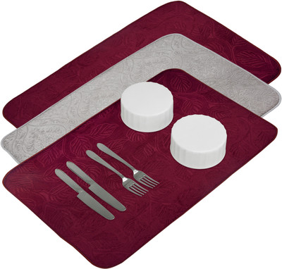 KUBER INDUSTRIES Rectangular Pack of 3 Table Placemat(Multicolor, Microfibre)