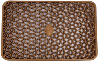 ARVI Deco Rectangular Pack of 3 Table Placemat(Brown, PVC)