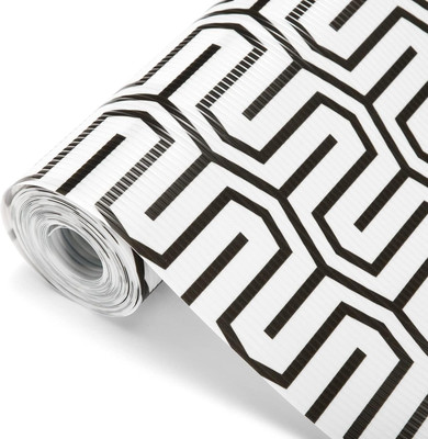 Star Work Rectangular Pack of 1 Table Placemat(White, Black, Plastic)