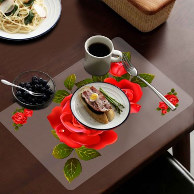 Flipkart SmartBuy Rectangular Pack of 6 Table Placemat(Red, Green, PVC)