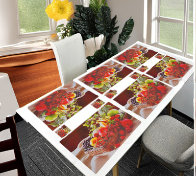 Creadcraft Rectangular Pack of 6 Table Placemat(Multicolor, PVC)