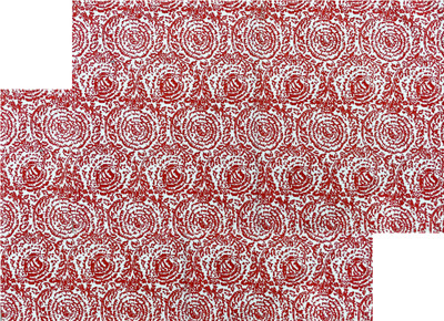Lunar Days Rectangular Pack of 2 Table Placemat(Red, Cotton)