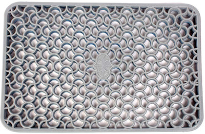 ARVI Deco Rectangular Pack of 3 Table Placemat(Grey, PVC)