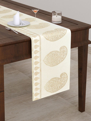 Blocks Of India Gold 182 cm Table Runner(Canvas)
